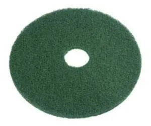 14" Green Heavy Duty Rotary Floor Scrubbing Pads - Case of 5