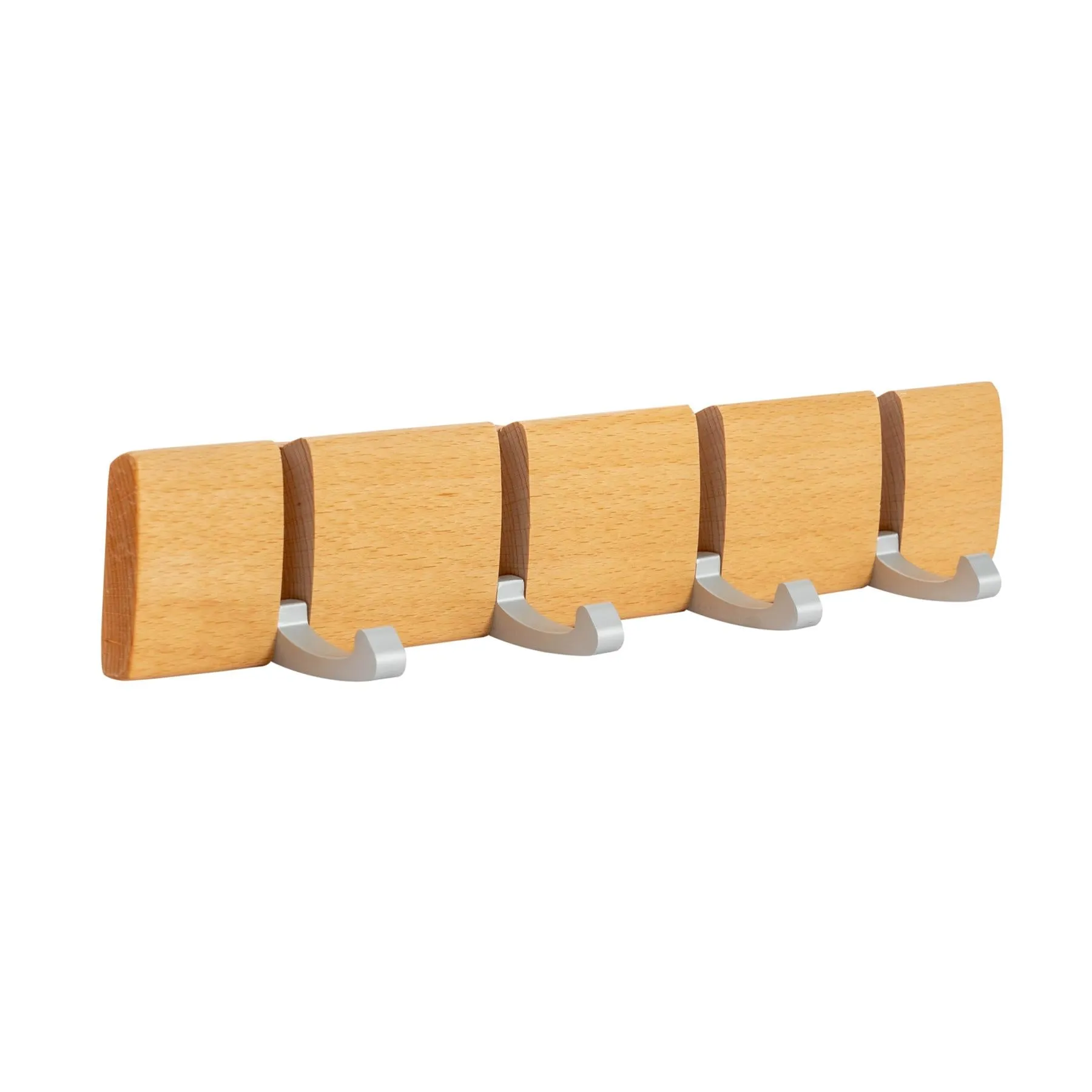 4 Hook Wooden Wall-Mounted Coat Rack - By Harbour Housewares