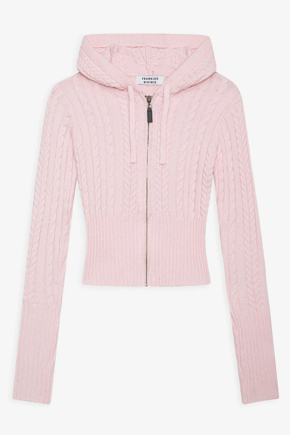 Aimee Cable Cloud Knit Hoodie - Rose Quartz