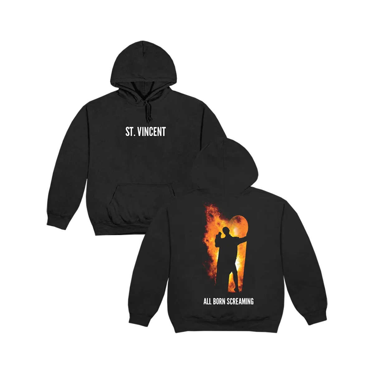 ALL BORN SCREAMING HOODIE - BLACK