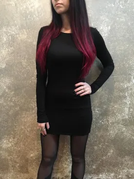 Bianca Rachele Black Knit Mini Dress