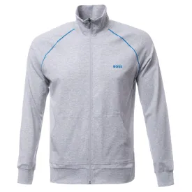 BOSS Mix & Match Zip Sweat Top in Light Grey