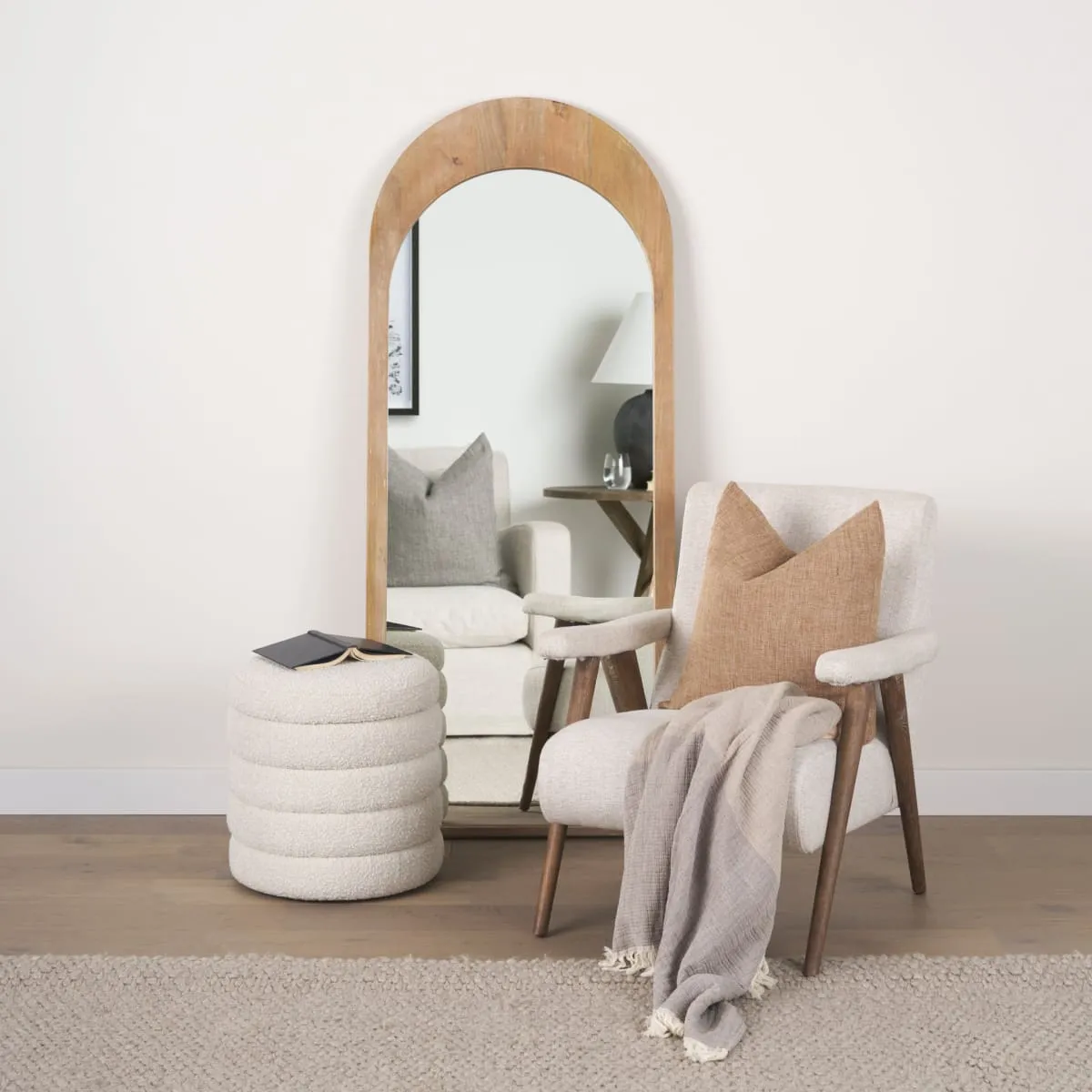 Celeste Floor Mirror Light Brown | Full Length