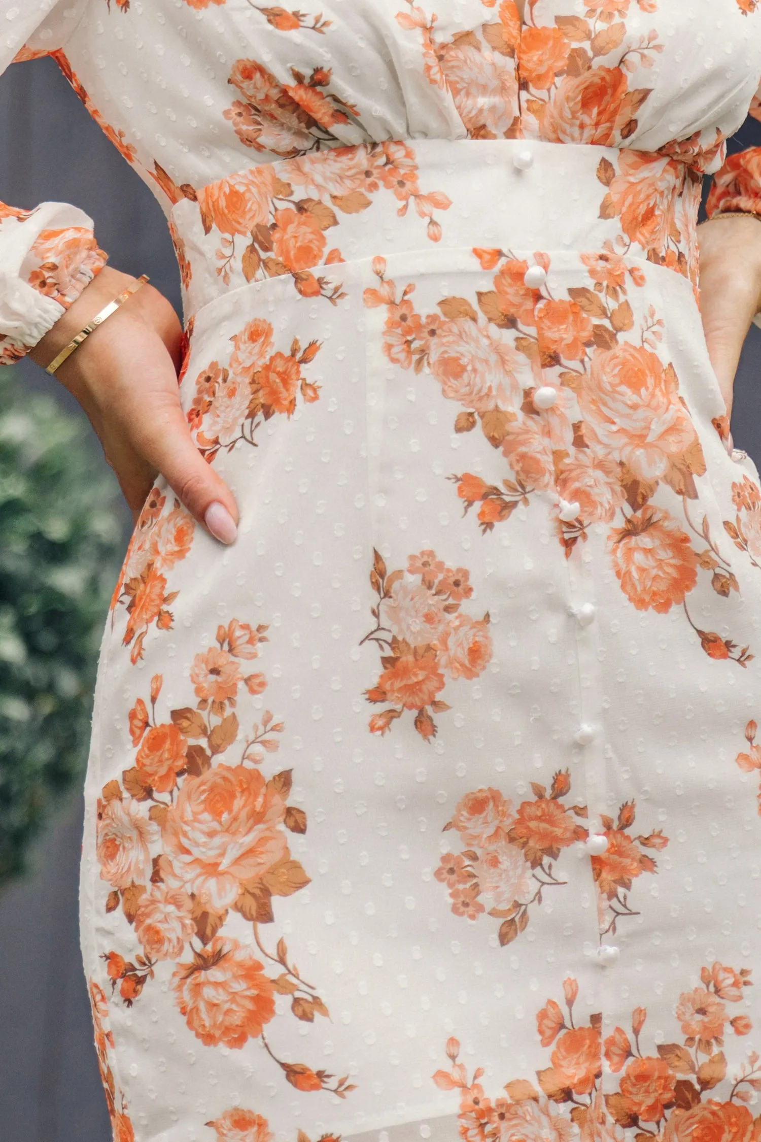 Central Park V-Neck Floral Mini Dress