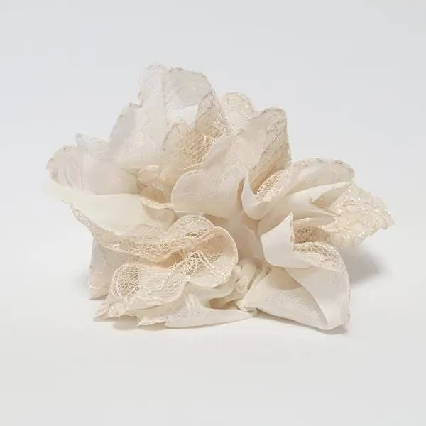 Chiffon Floral scrunchy Lace Combined Women scrunchie Hair Elastics petal Scrunchies