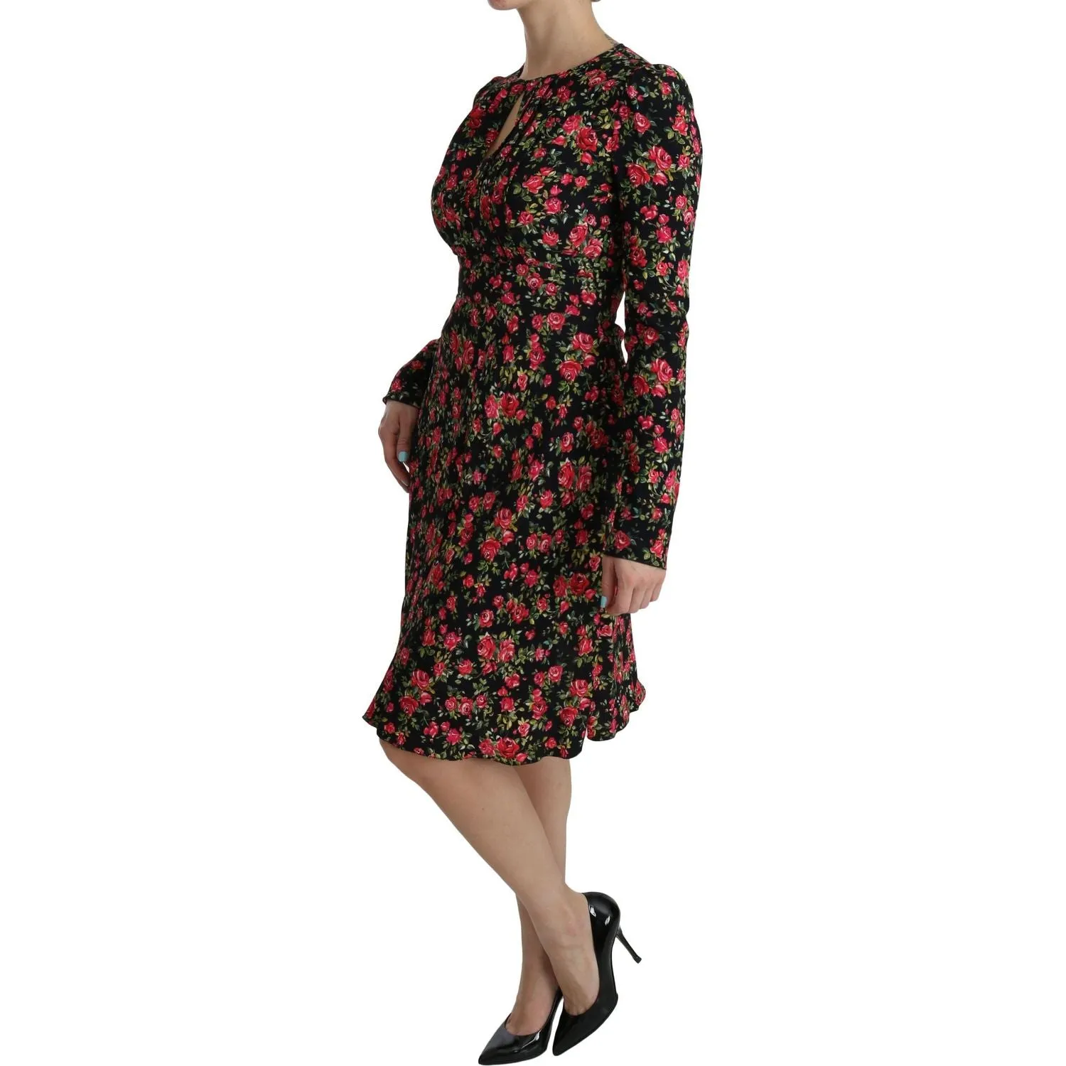 Dolce & Gabbana Floral A-Line Viscose Knee Length Dress