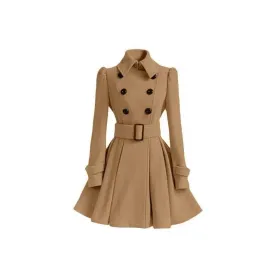 Fashion Slim Long Women's Woolen Coat