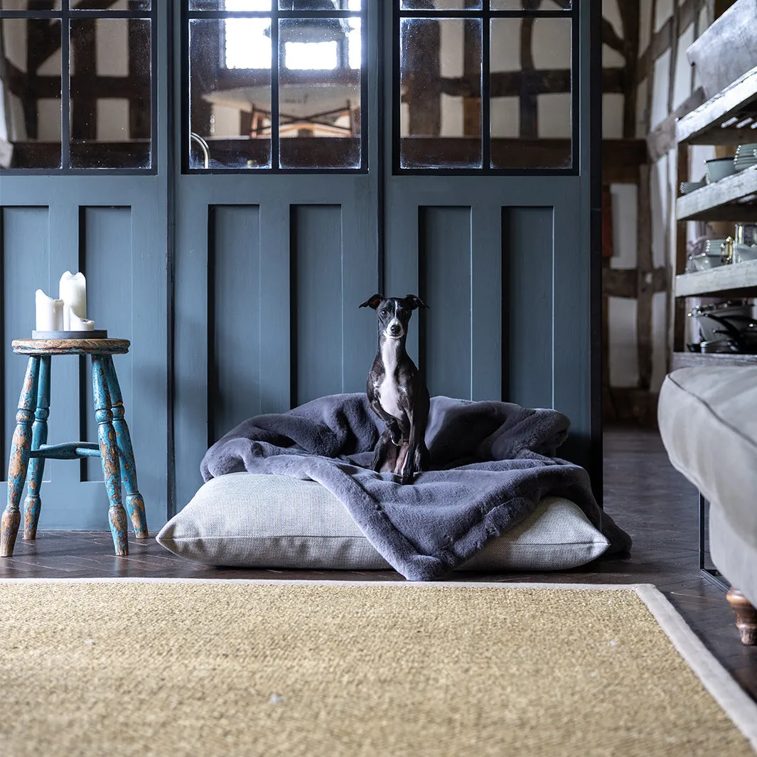 Faux-Fur Dog Blanket in Russian Blue