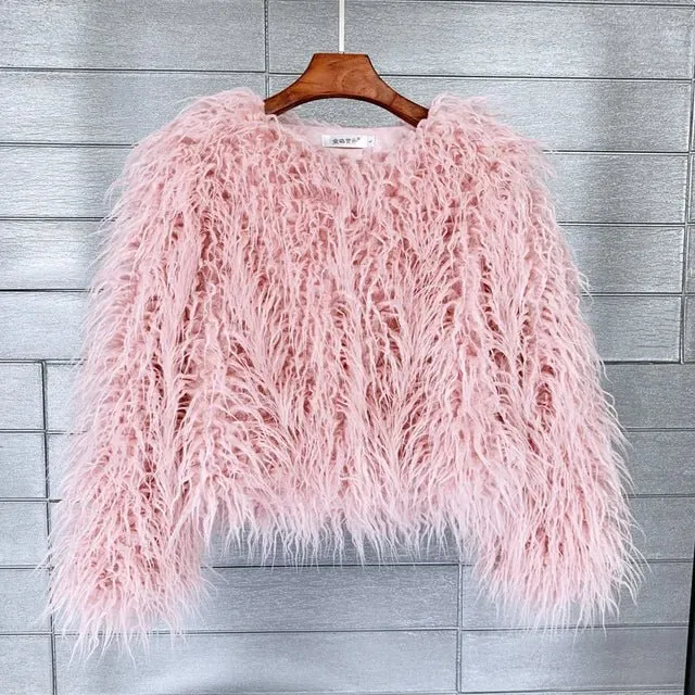 Fuzzy Faux Fur Short Coat - Final Sale