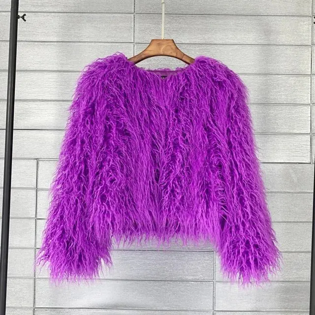 Fuzzy Faux Fur Short Coat - Final Sale