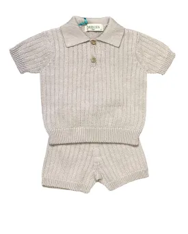 NC Taupe Knit Polo Outfit