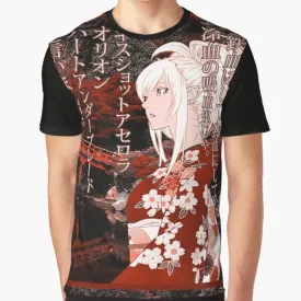 "Kiss-Shot" Yukata Graphic T-Shirt for Anime Fans