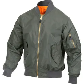 Sage Green - Lightweight Air Force MA-1 Bomber Flight Jacket