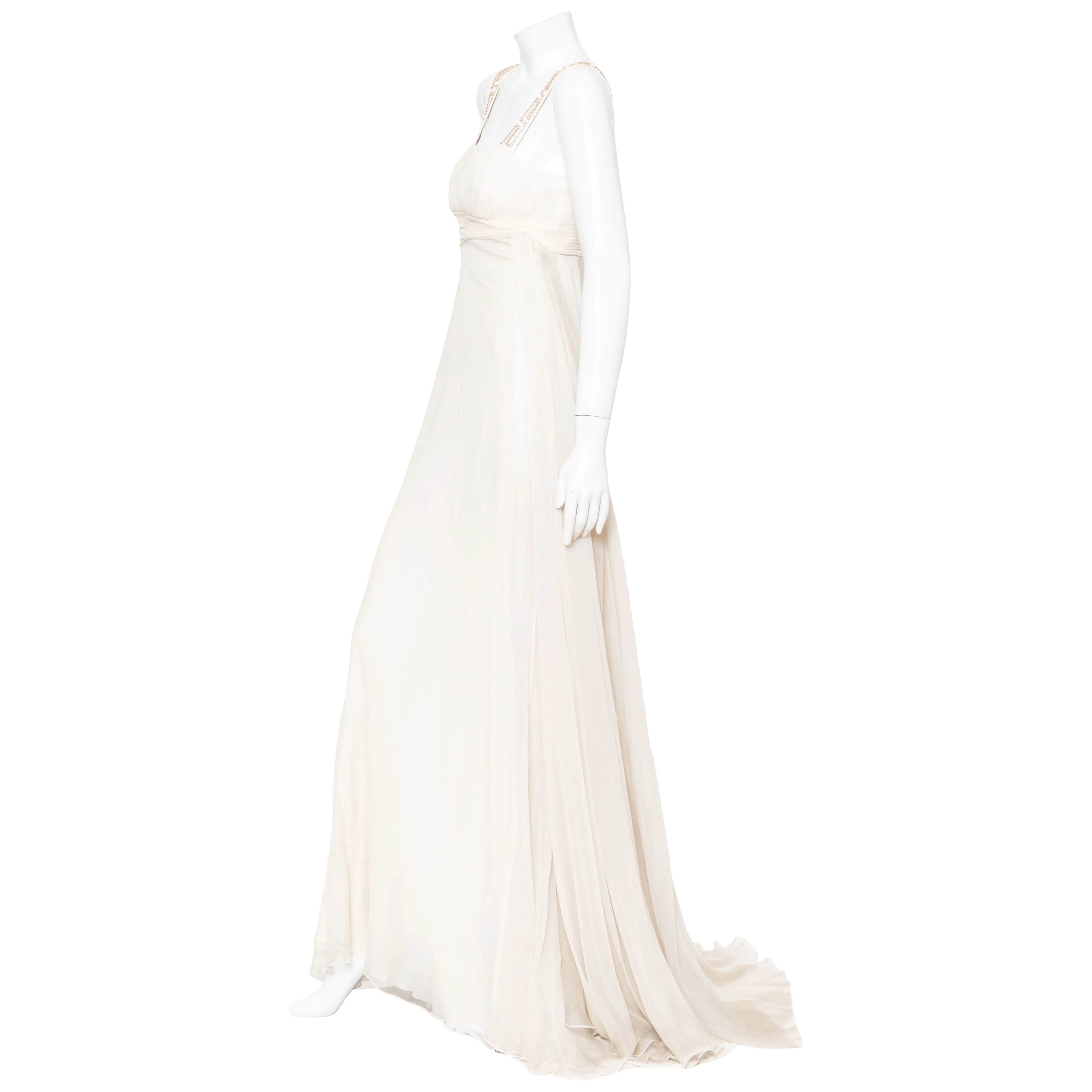 Silk Goddess Crystal Meander Gown