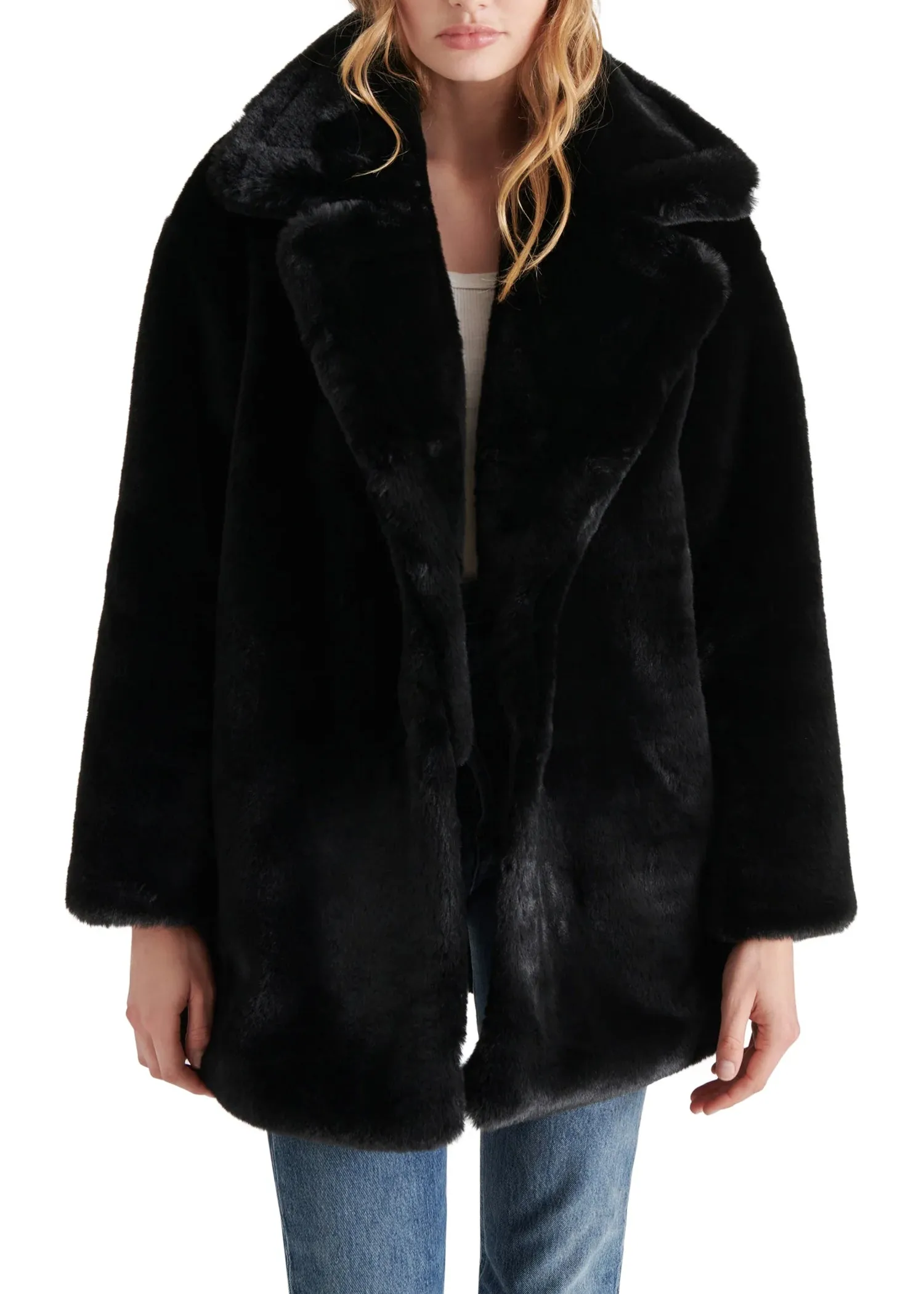 Steve Madden Snow Faux Fur Coat - MD