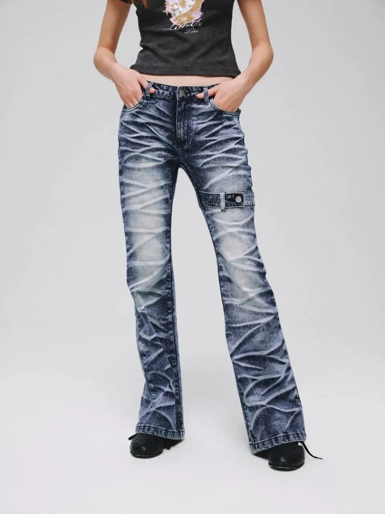 Stretch bootcut jeans【s0000008381】