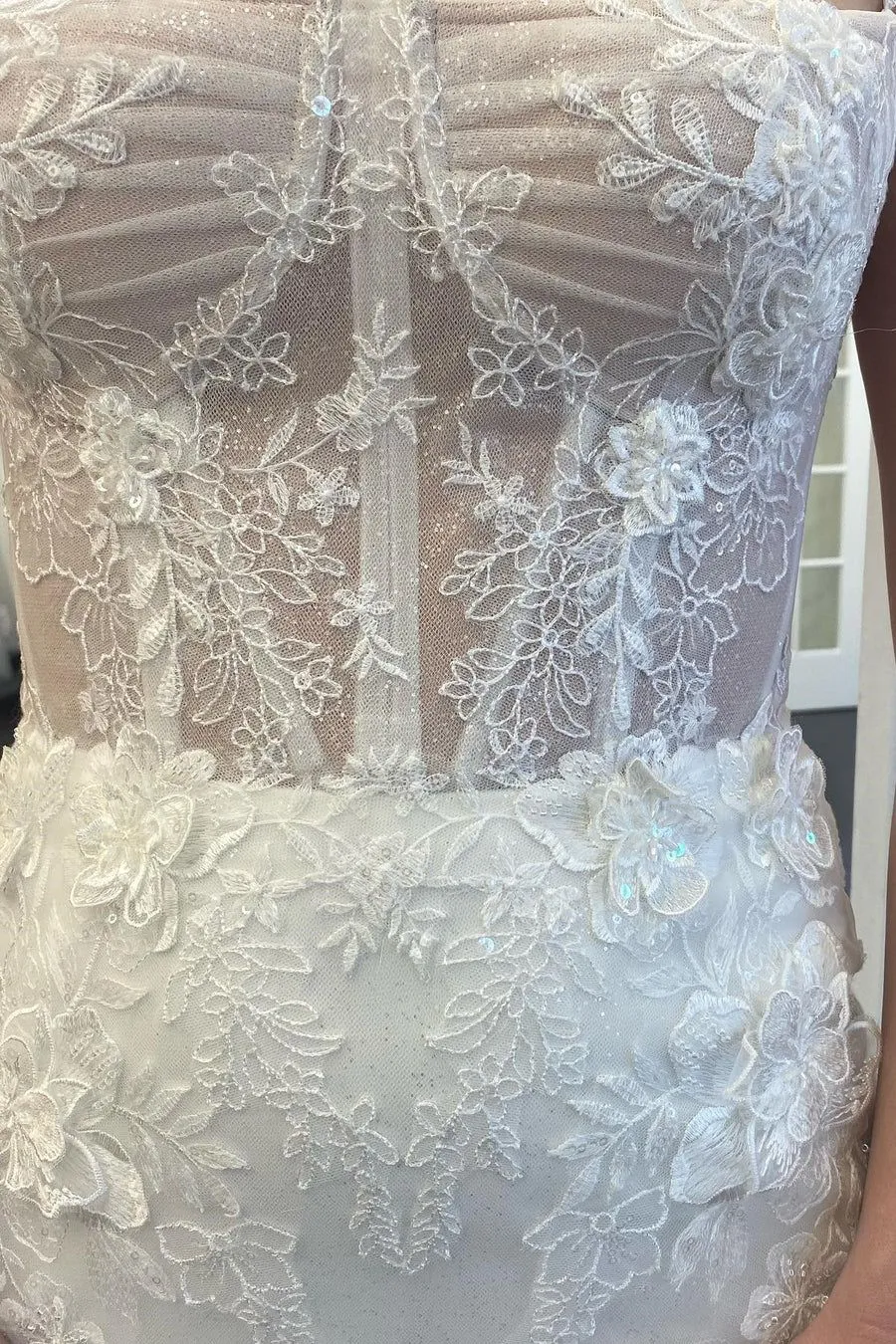 Stylish Lace Mermaid See Though Wedding Dress