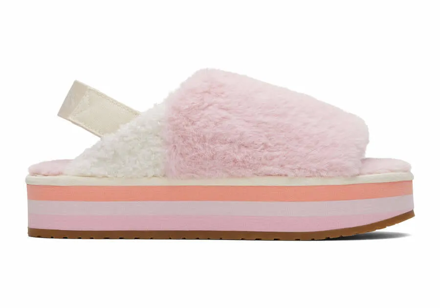 Toms Womens Sofia Eva Chalky Pink Faux Fur