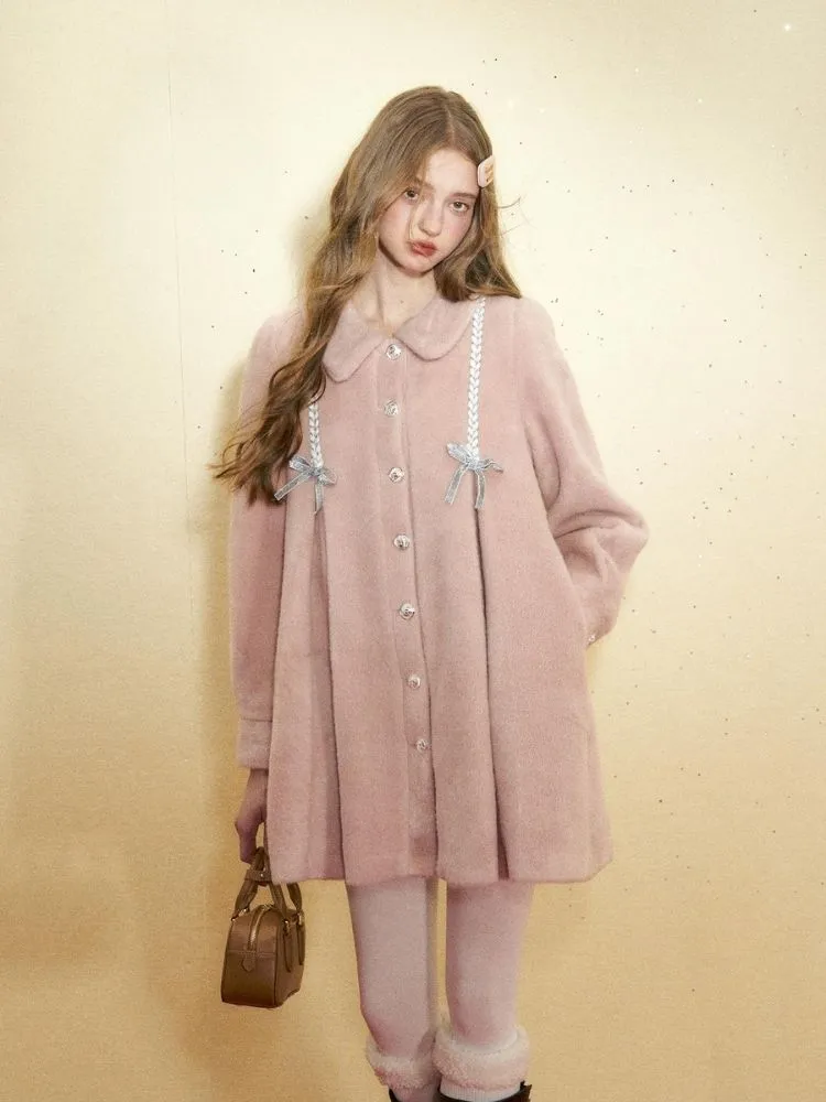 Tweed medium-length coat【s0000005522】