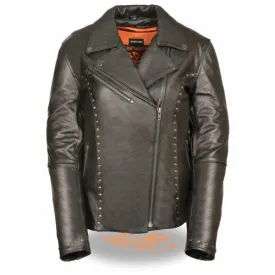 Women's Leather Motorcycle Jacket